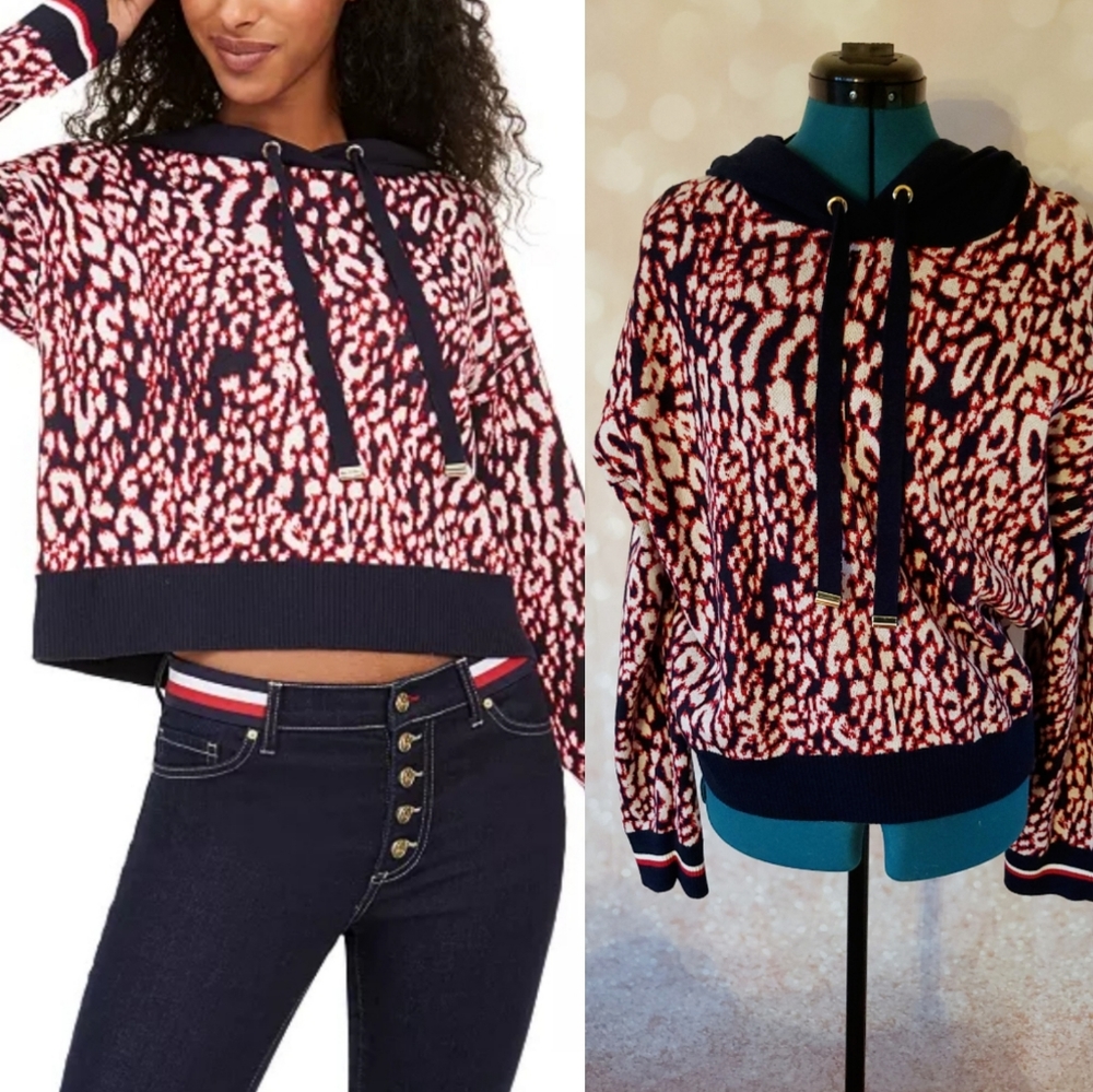 Tommy Hilfiger Leopard Printed Hoodie